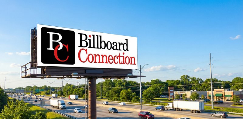 a DOOH campaign billboard above a highway