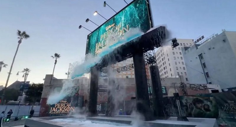A  digital billboard installation in Hollywood showing how OOH for the entertainment industry creates large-scale audience impact.