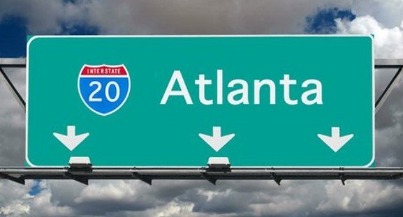 Interstate 20 Atlanta highway sign showing the corridor where advertising on I-20 Atlanta reaches a broad metro audience.