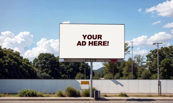 A roadside display in small town billboard.