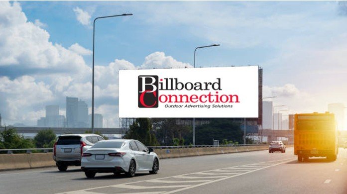 A Billboard Connection ad displayed on a highway billboard for advertising on GA-400