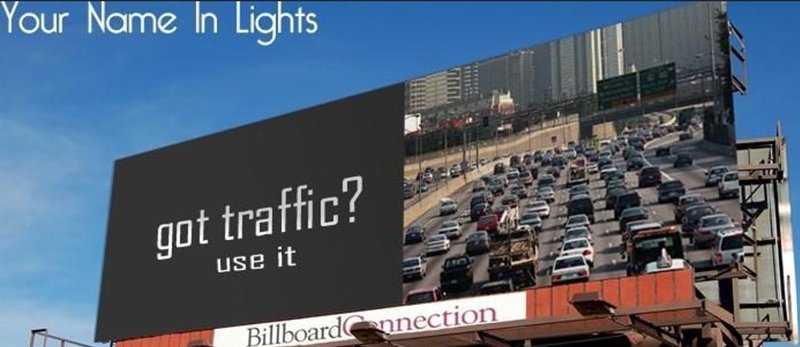 a billboard at the right height and angle