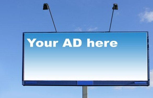 A Billboard with text " Your AD here"