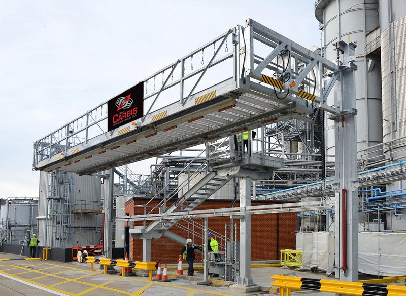 This shows an automated platform access safety system
