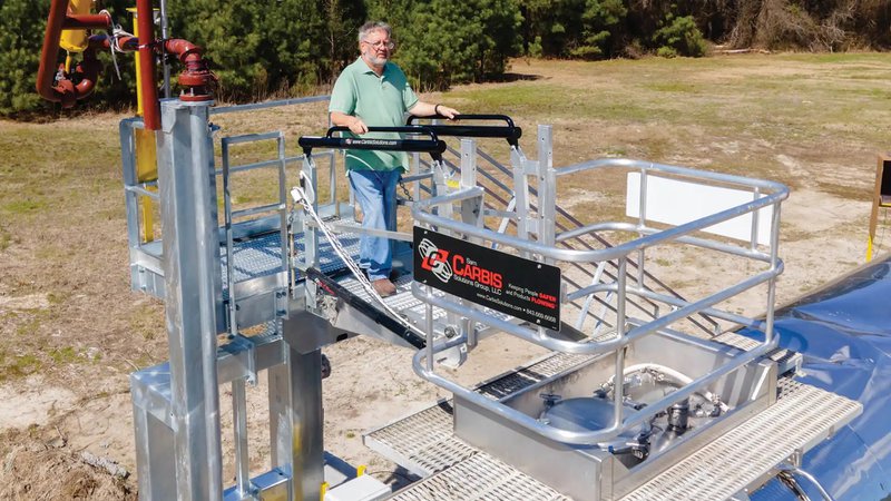 A fall protection system for truck access