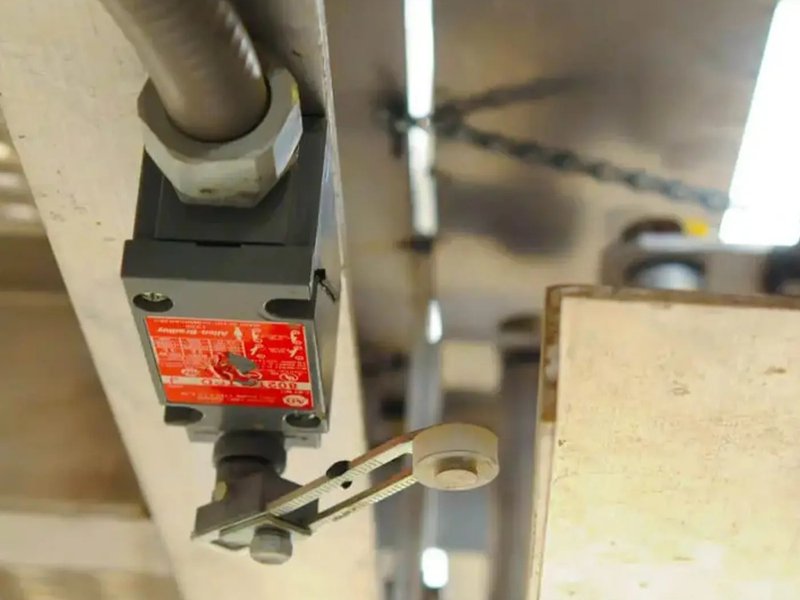 A limit position switch installed on a gangway