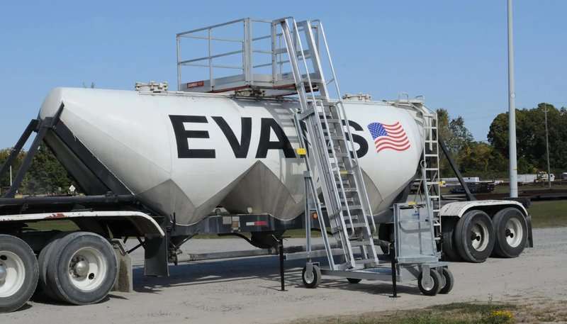 this photo features a mobile fall protection unit
