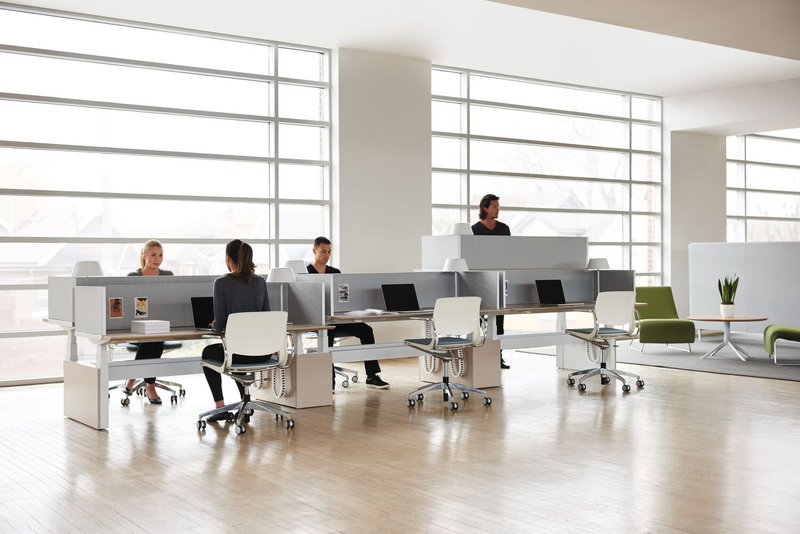 This photo features ergonomic and durable commercial furniture 