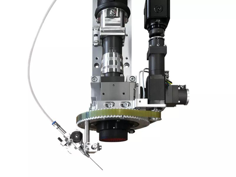 This is mta's MLH45 laser head for soldering robots