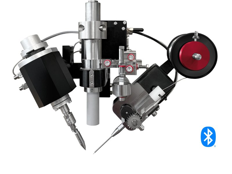 This is mta robotics' MSH150 iron soldering head built for thermal controlled soldering process.