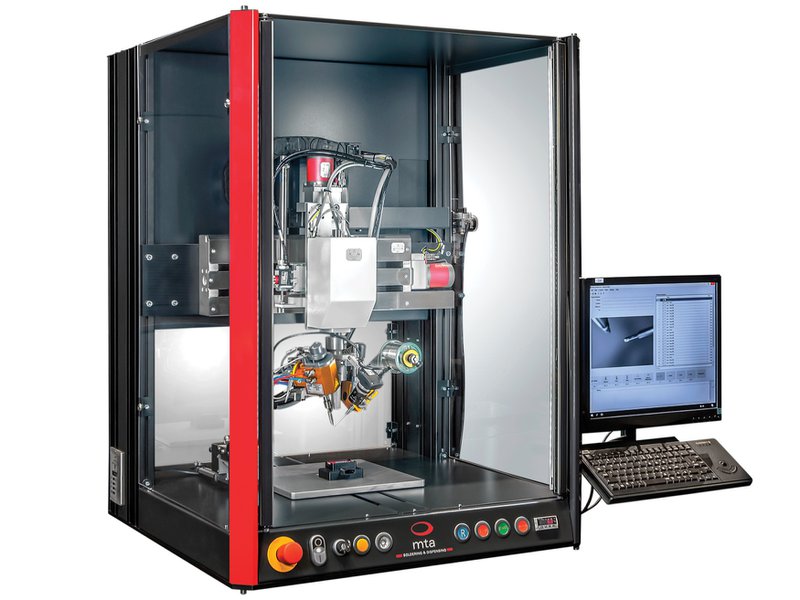 This is the TR300 soldering robot from mta robotics.