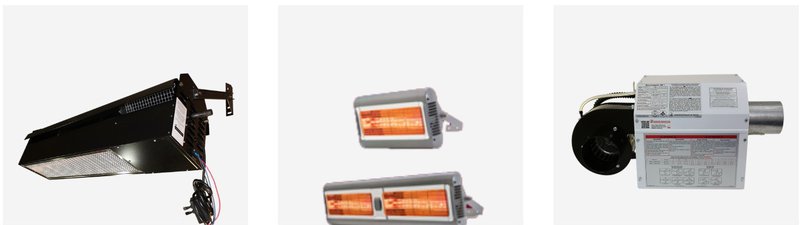 commercial infrared patio heaters and combustion heating equipment
