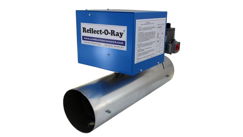 A Reflect-O-Ray® 6.0 EDS unit positioned to maintain required Heater Clearance.