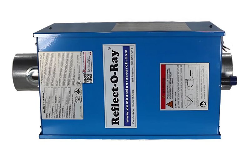 reflect-o-ray draft-induced infrared heater