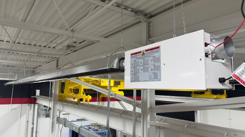 An installed Omega II DI System featuring Sealed Combustion Heaters.