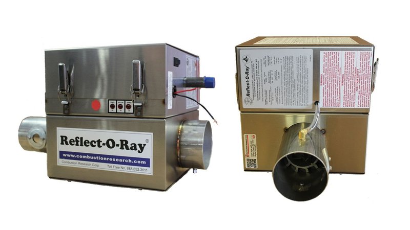 A stainless steel Reflect-O-Ray 3.5 EDS system supplied by a Heating Contractor.