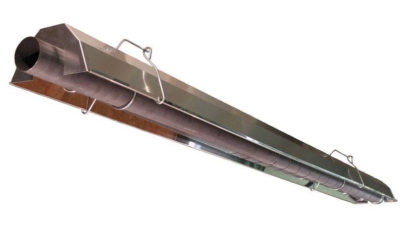 A straight tube configuration designed for Sealed Combustion Heaters.