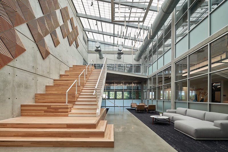 Monumental stairs with skylight