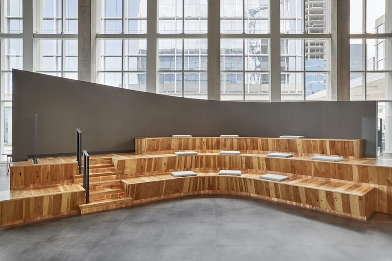 This photo features hickory/pecan used as seating 