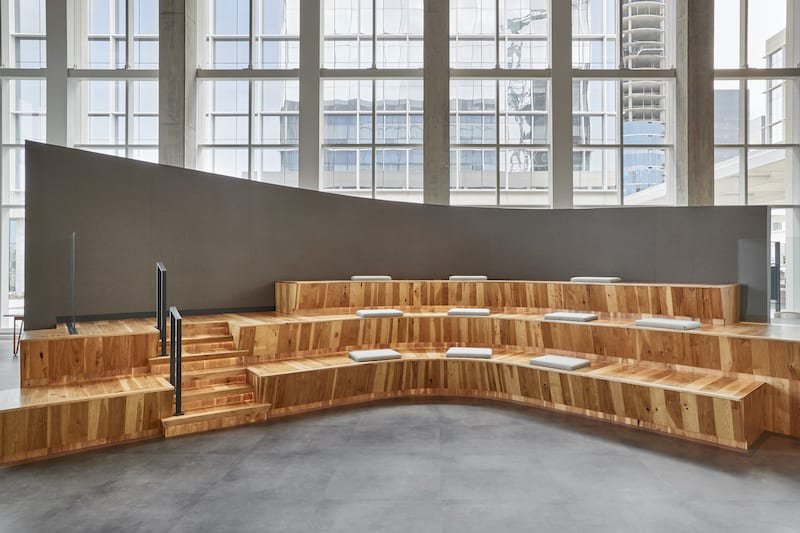 This photo features hickory/pecan used as seating 