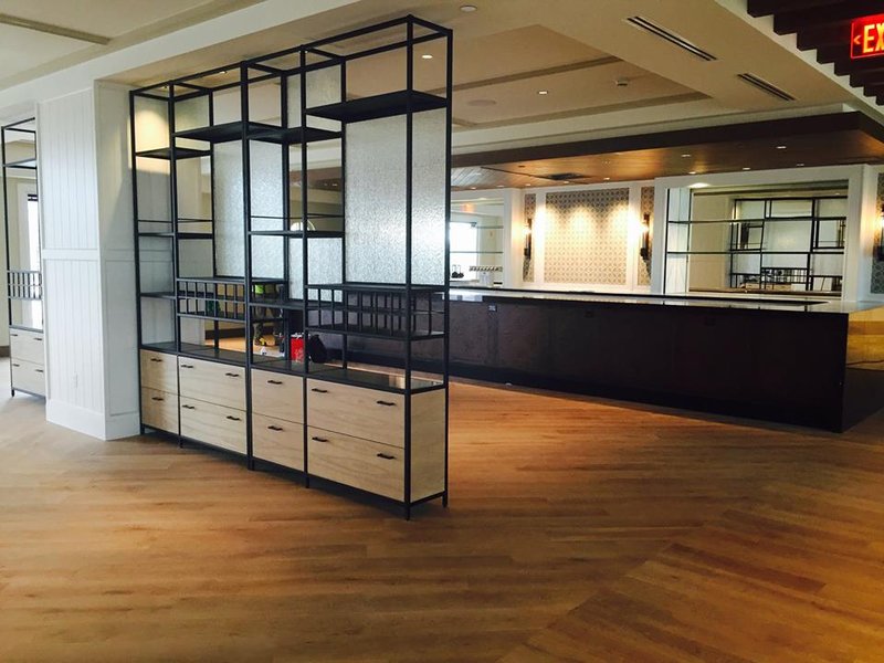 European white Oak solid wood flooring in a resort