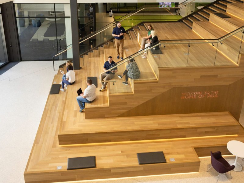 Monumental stairs in an office headquarters