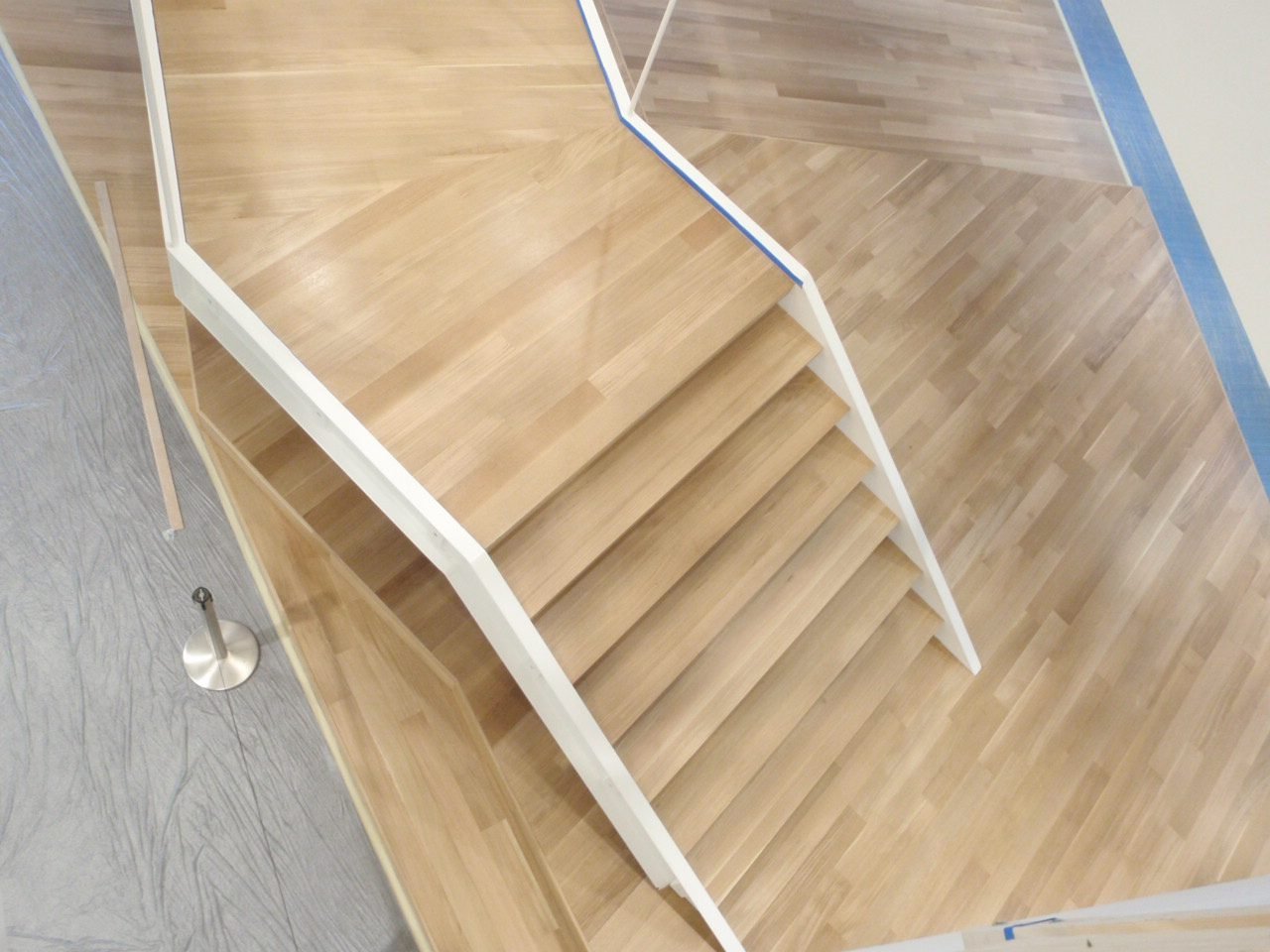 Office space using engineered rift white oak flooring Office space using engineered rift white oak flooring
