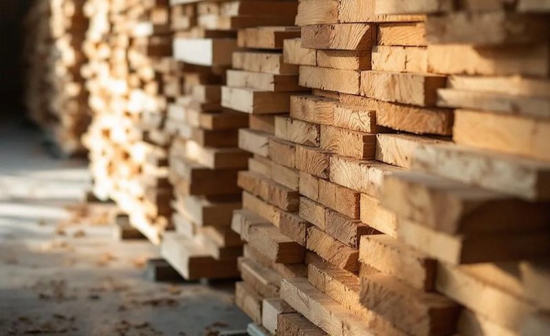 This photo shows slabs of white oak that has just been processed