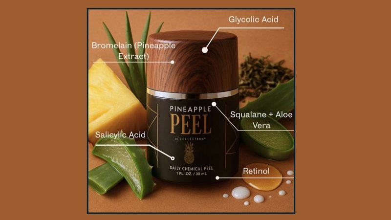 A pineapple exfoliate for daily exfoliation at night