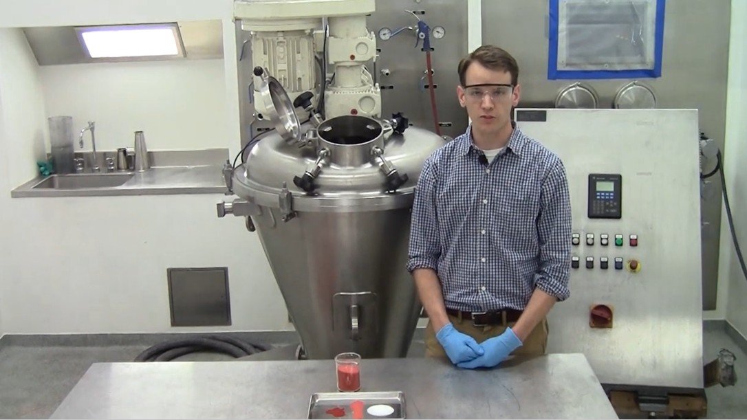 a finished product of a conical screw mixer