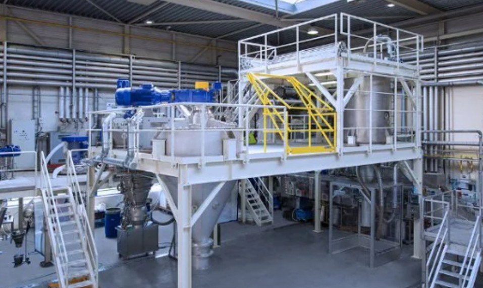 a facility with machineries. rare earth