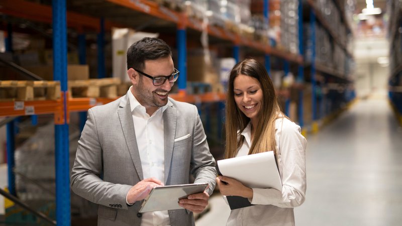 Managers monitoring inventory levels and operational performance.