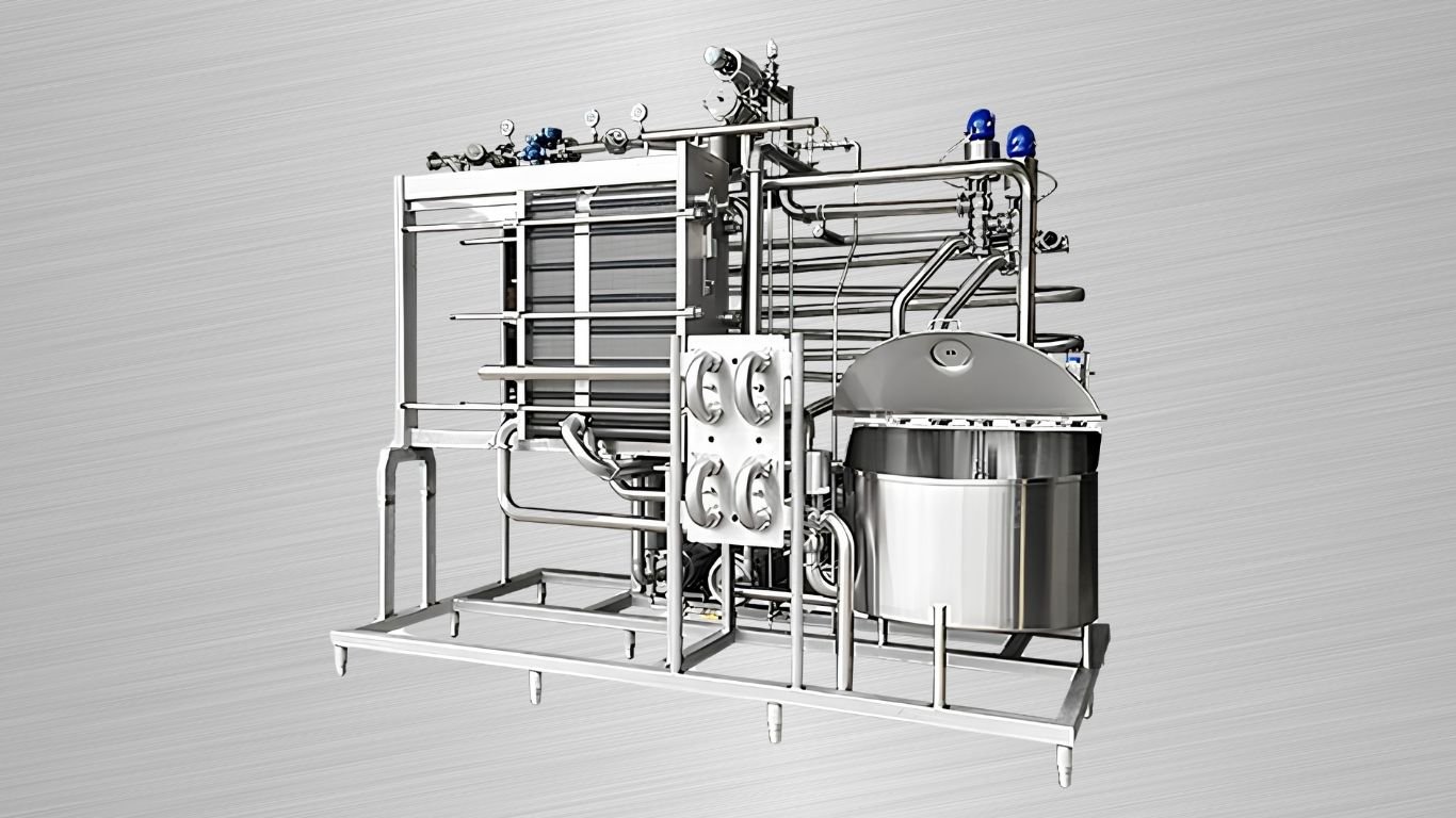 A Koss equipment skid designed for functional dairy processing upgrades on an HTST Pasteurizer.