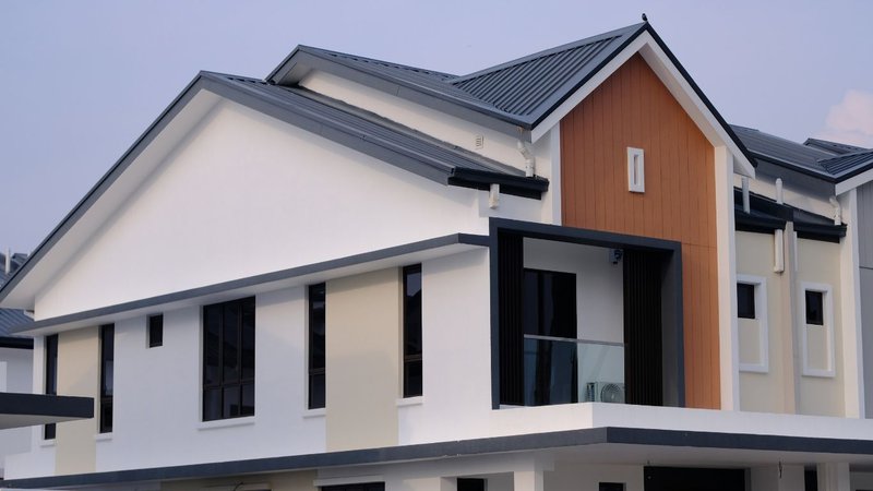 Coordinated exterior siding colors and textures used as simple Curb Appeal Ideas.