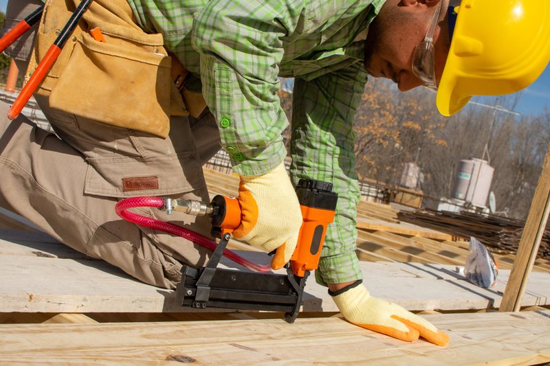 contractor tacking decks as part of roofing companies plymouth