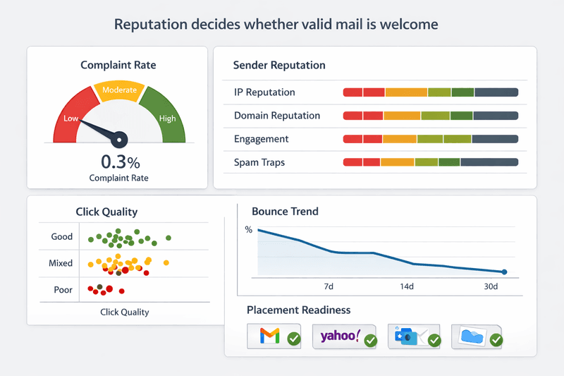 reputation decides whether valid mail is welcome