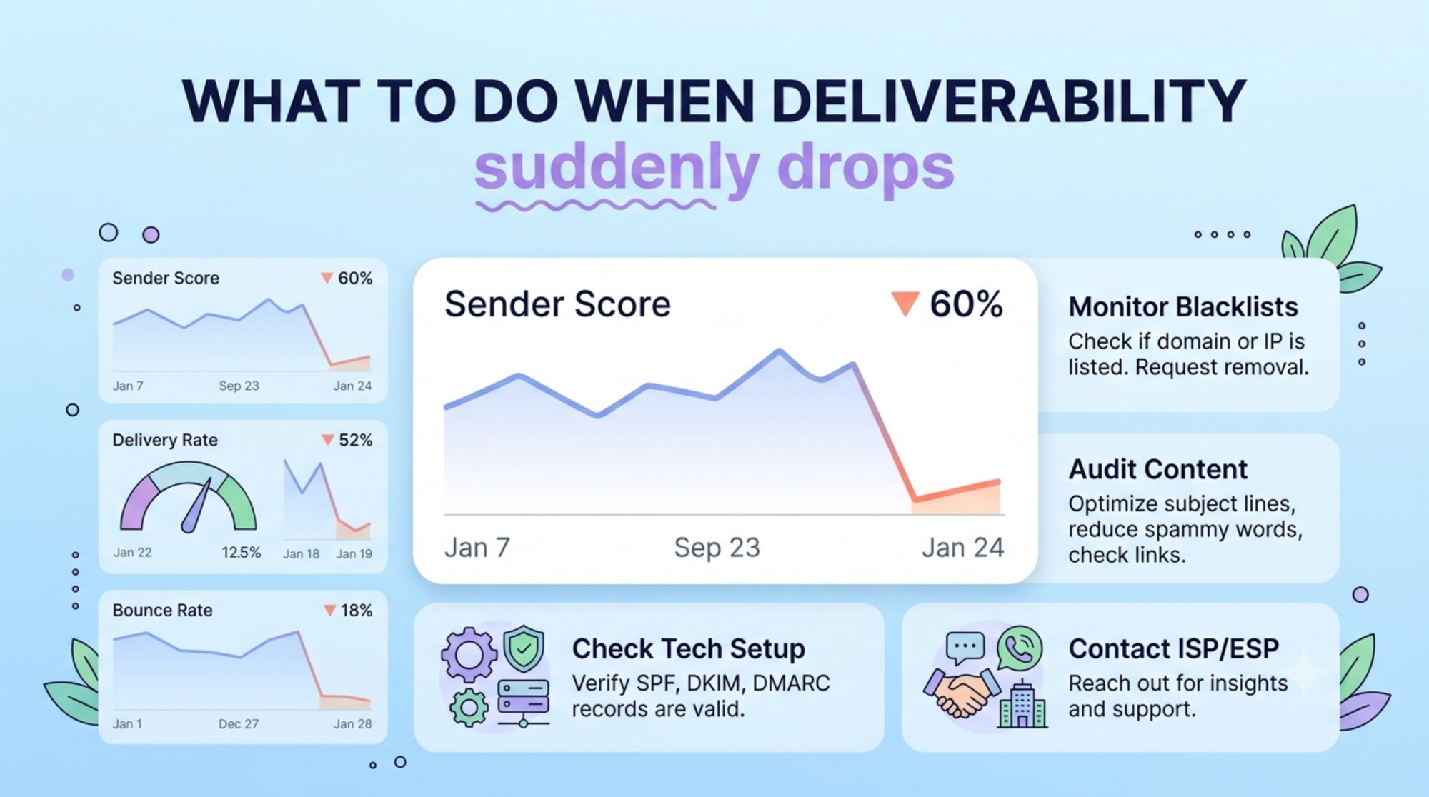 What to do when deliverability suddenly drops