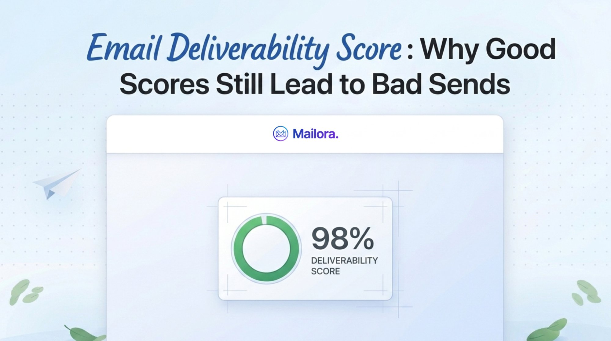 Email Deliverability Score: Why Good Scores Still Lead to Bad Sends