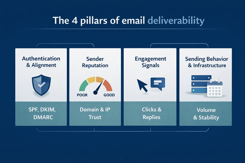 The 4 pillars of email deliverability