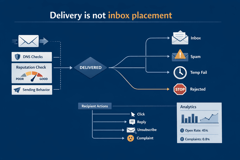 **Delivery is not inbox placement**