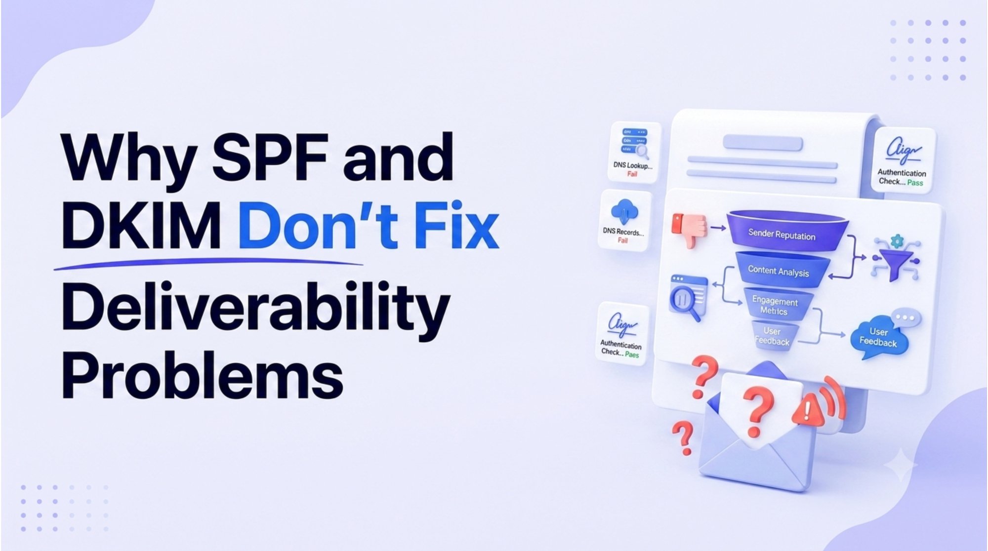 Why SPF and DKIM Don't Fix Email Deliverability Problems