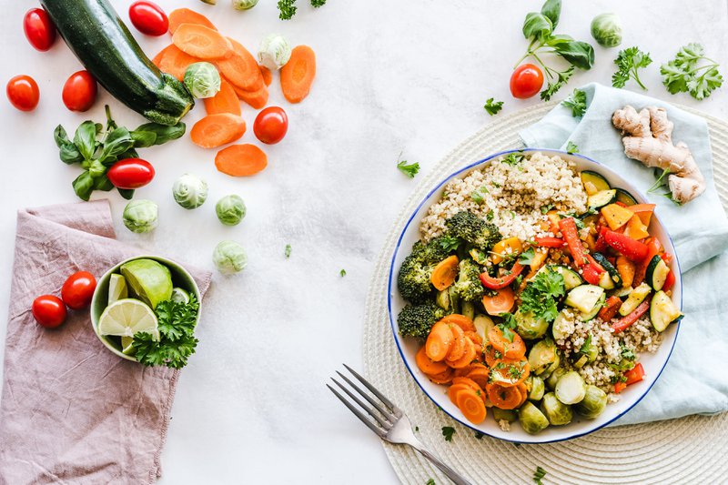 This photo features a bowl of nutrient dense foods