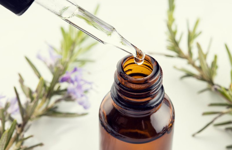 amber glass bottle used for essential oil