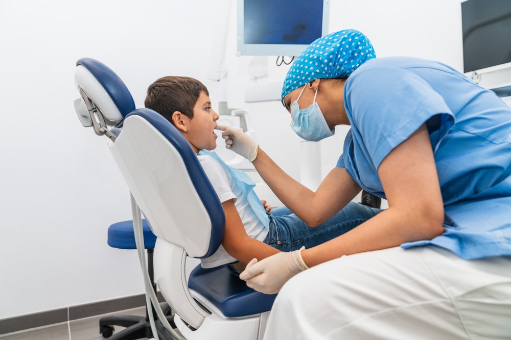 pediatric patient being tested