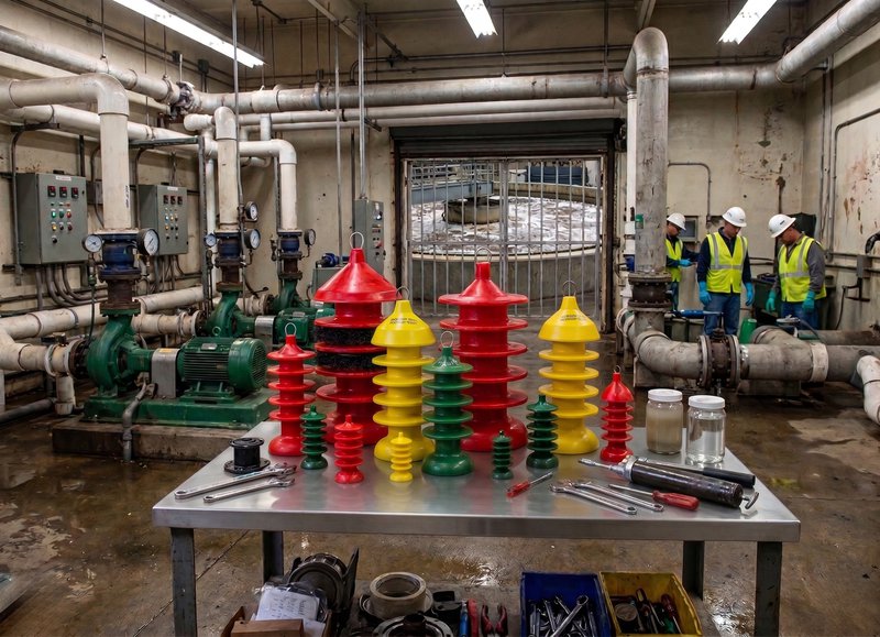 Waste water system with pigging equipment for facilities maintenance