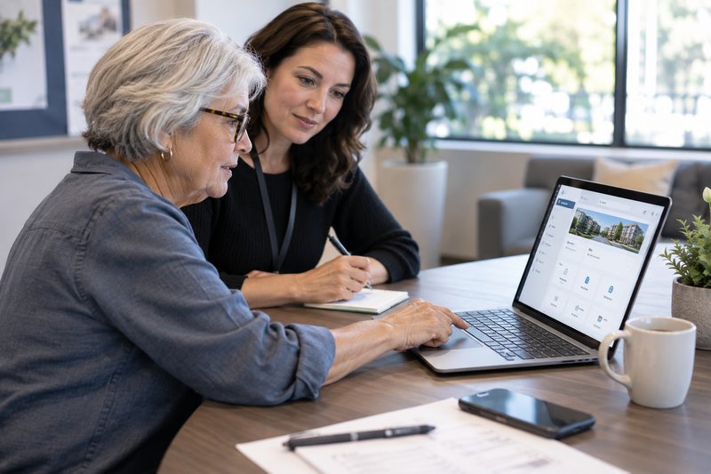 Usability testing property management software with an older community user