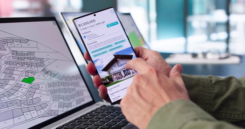 Resident checking condo community notifications on a smartphone