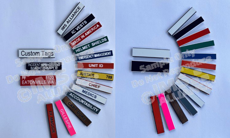 Custom ICS name tags for incident command system