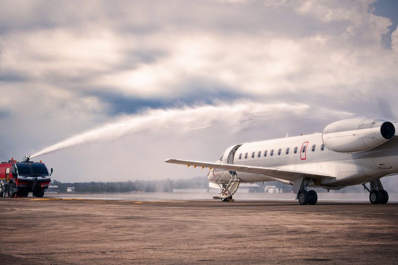 A fire department responding at an airport, aided by a passport accountability system.