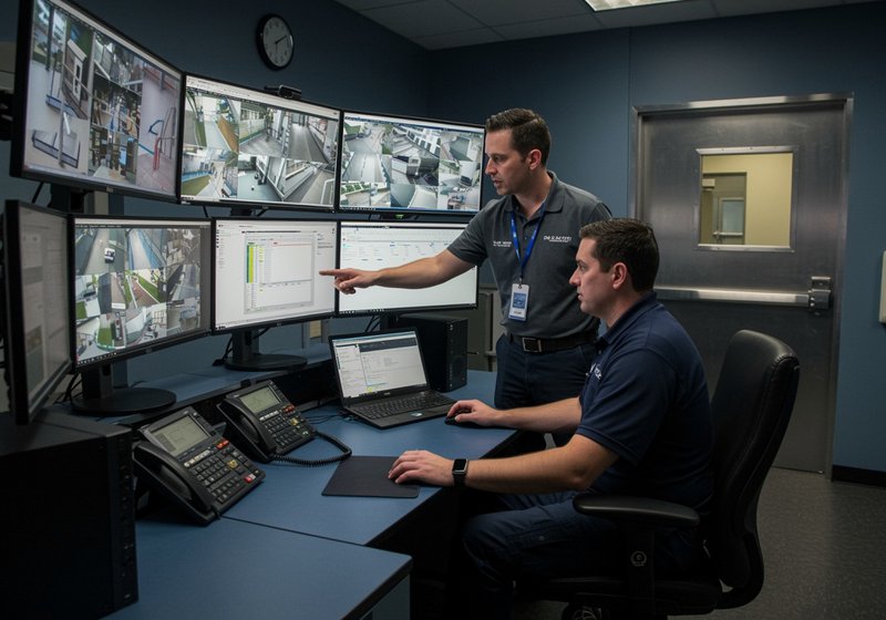 Assigned personnel monitoring a unified command post